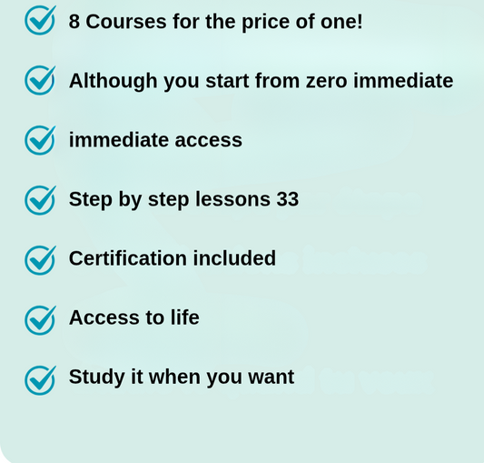 8 COURSES AT THE PRICE OF 1